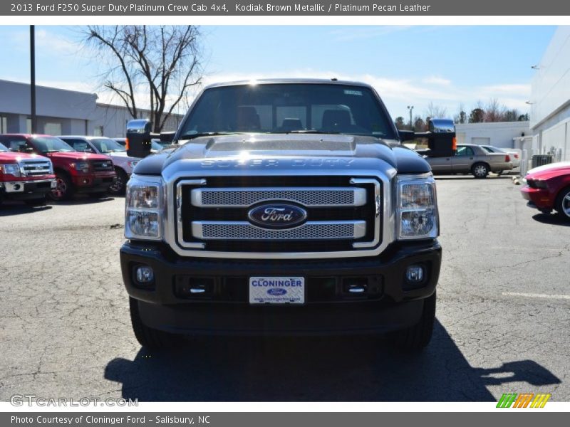 Kodiak Brown Metallic / Platinum Pecan Leather 2013 Ford F250 Super Duty Platinum Crew Cab 4x4