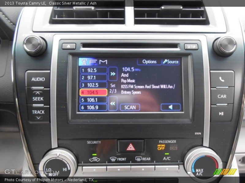 Classic Silver Metallic / Ash 2013 Toyota Camry LE