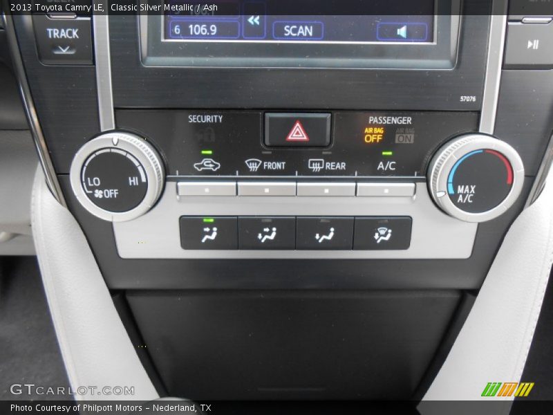 Controls of 2013 Camry LE