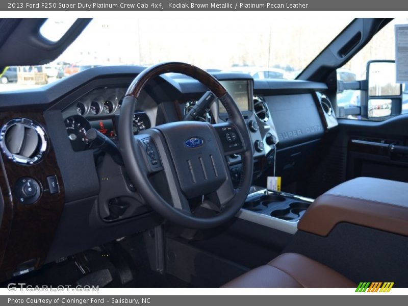 Kodiak Brown Metallic / Platinum Pecan Leather 2013 Ford F250 Super Duty Platinum Crew Cab 4x4