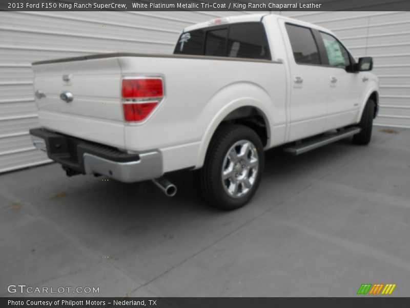 White Platinum Metallic Tri-Coat / King Ranch Chaparral Leather 2013 Ford F150 King Ranch SuperCrew