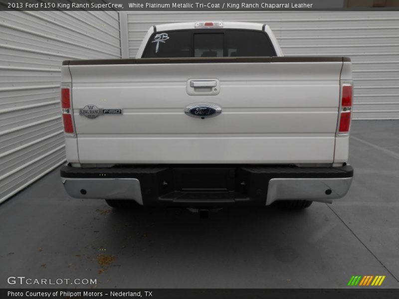 White Platinum Metallic Tri-Coat / King Ranch Chaparral Leather 2013 Ford F150 King Ranch SuperCrew