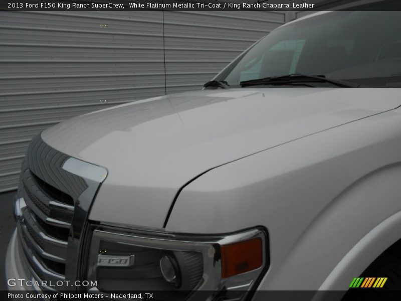 White Platinum Metallic Tri-Coat / King Ranch Chaparral Leather 2013 Ford F150 King Ranch SuperCrew