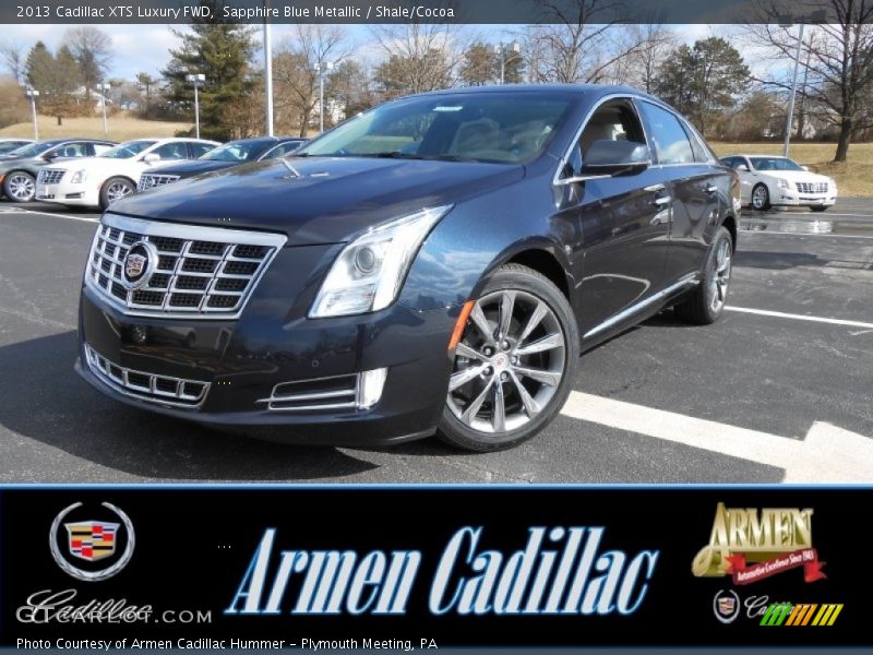 Sapphire Blue Metallic / Shale/Cocoa 2013 Cadillac XTS Luxury FWD