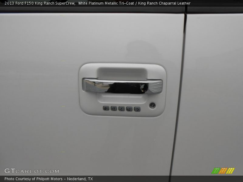 White Platinum Metallic Tri-Coat / King Ranch Chaparral Leather 2013 Ford F150 King Ranch SuperCrew