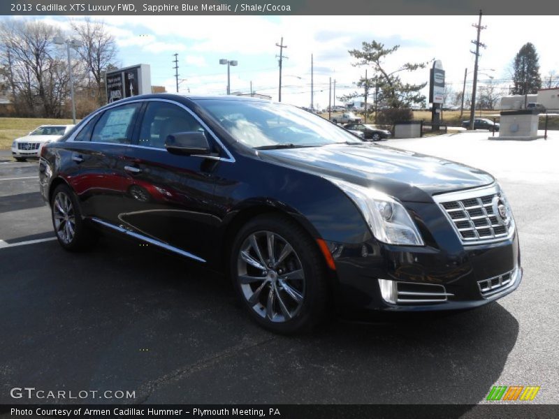 Sapphire Blue Metallic / Shale/Cocoa 2013 Cadillac XTS Luxury FWD