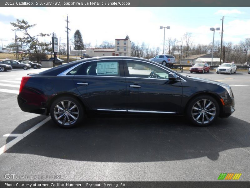 Sapphire Blue Metallic / Shale/Cocoa 2013 Cadillac XTS Luxury FWD