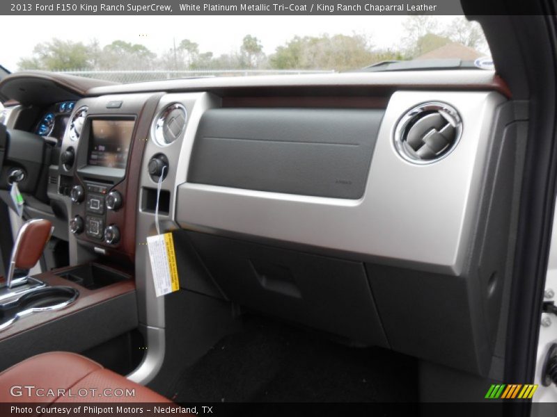 White Platinum Metallic Tri-Coat / King Ranch Chaparral Leather 2013 Ford F150 King Ranch SuperCrew