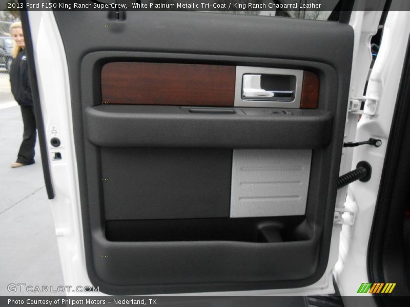 White Platinum Metallic Tri-Coat / King Ranch Chaparral Leather 2013 Ford F150 King Ranch SuperCrew