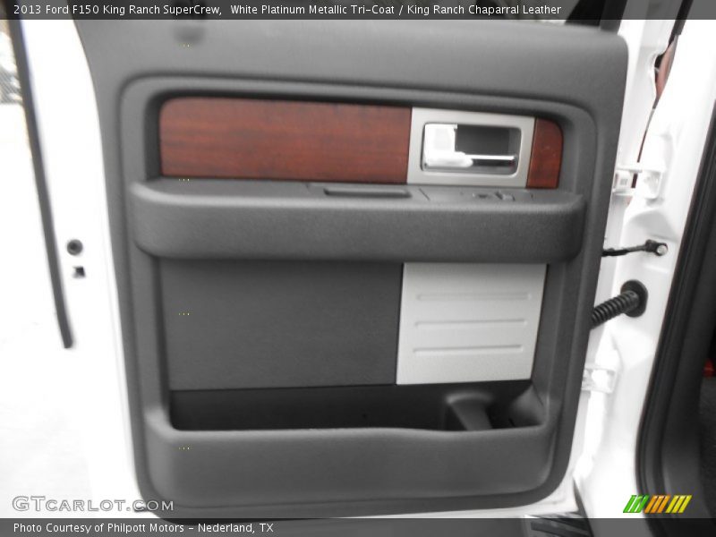 White Platinum Metallic Tri-Coat / King Ranch Chaparral Leather 2013 Ford F150 King Ranch SuperCrew