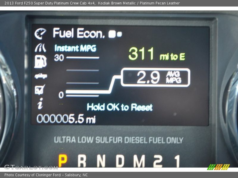 Kodiak Brown Metallic / Platinum Pecan Leather 2013 Ford F250 Super Duty Platinum Crew Cab 4x4