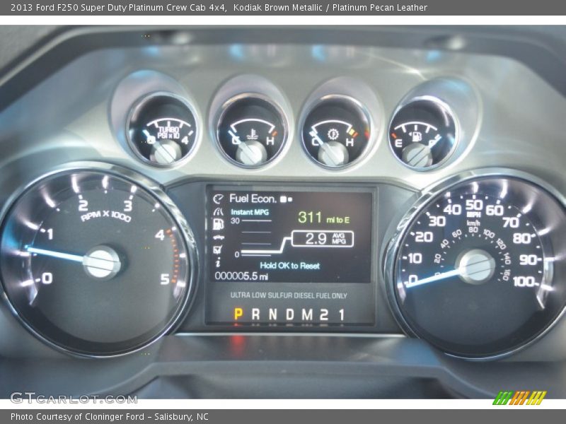  2013 F250 Super Duty Platinum Crew Cab 4x4 Platinum Crew Cab 4x4 Gauges