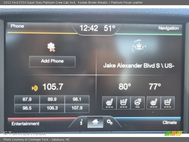 Kodiak Brown Metallic / Platinum Pecan Leather 2013 Ford F250 Super Duty Platinum Crew Cab 4x4