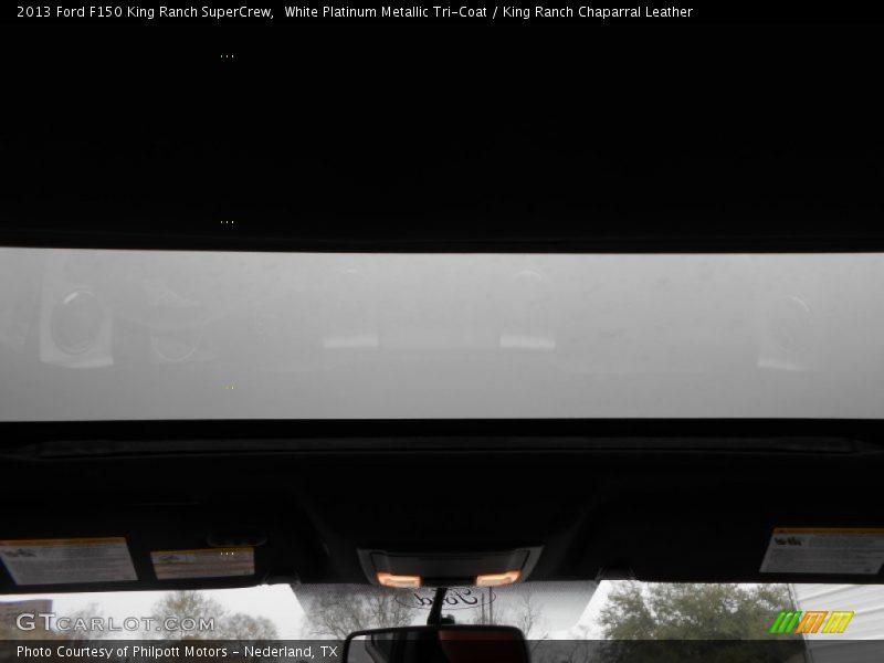 White Platinum Metallic Tri-Coat / King Ranch Chaparral Leather 2013 Ford F150 King Ranch SuperCrew