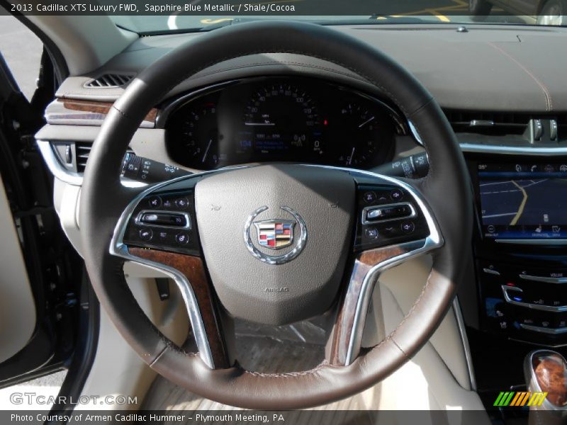 Sapphire Blue Metallic / Shale/Cocoa 2013 Cadillac XTS Luxury FWD