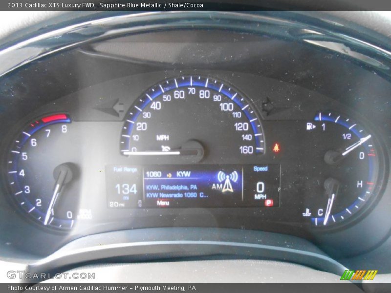 Sapphire Blue Metallic / Shale/Cocoa 2013 Cadillac XTS Luxury FWD