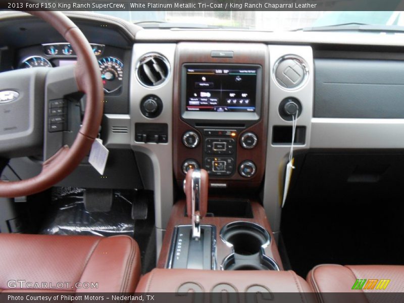 White Platinum Metallic Tri-Coat / King Ranch Chaparral Leather 2013 Ford F150 King Ranch SuperCrew