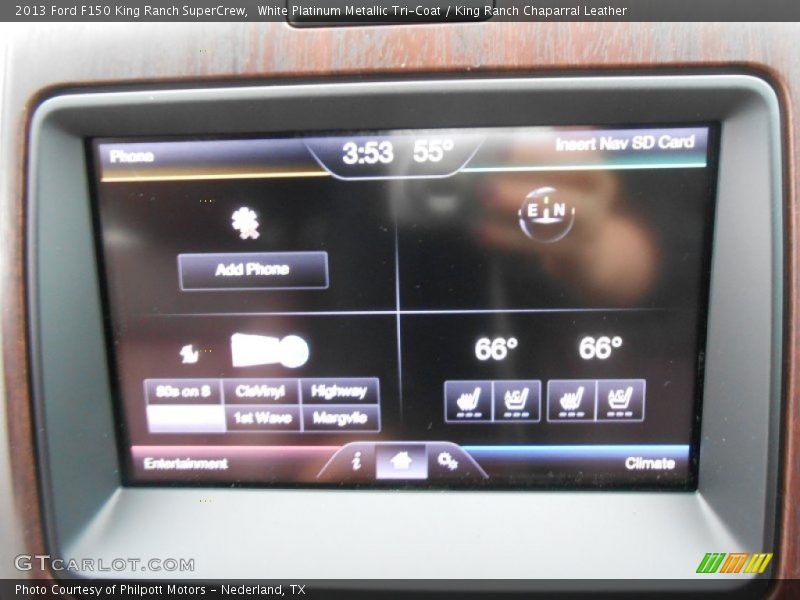 White Platinum Metallic Tri-Coat / King Ranch Chaparral Leather 2013 Ford F150 King Ranch SuperCrew