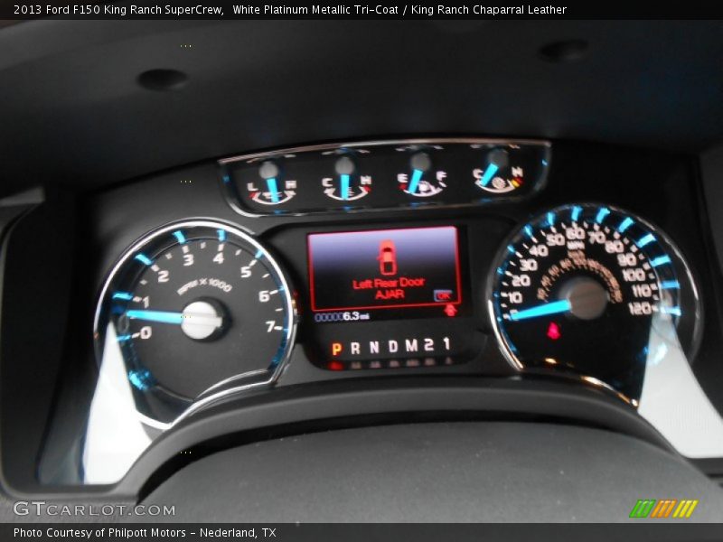 White Platinum Metallic Tri-Coat / King Ranch Chaparral Leather 2013 Ford F150 King Ranch SuperCrew