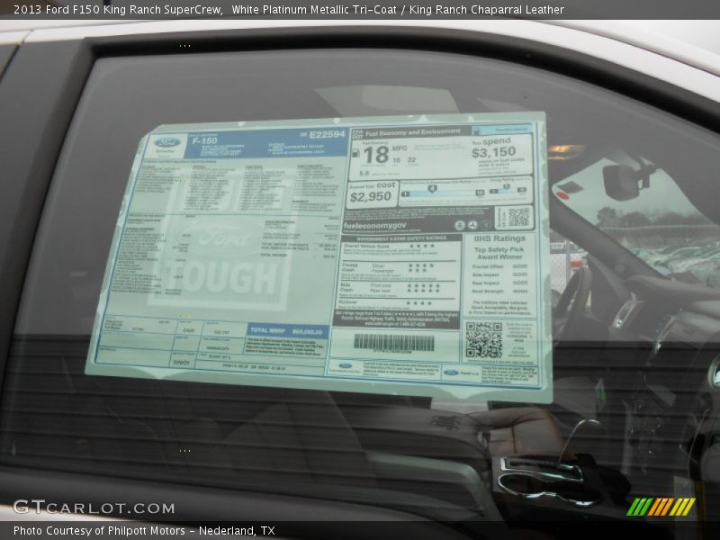  2013 F150 King Ranch SuperCrew Window Sticker