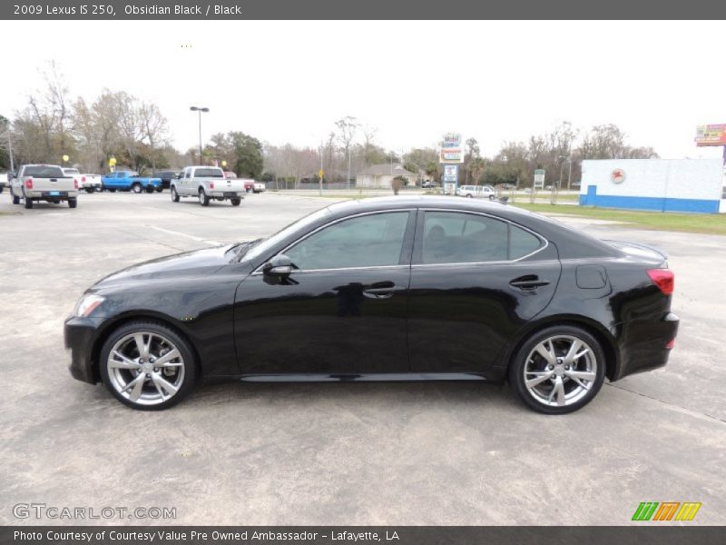Obsidian Black / Black 2009 Lexus IS 250