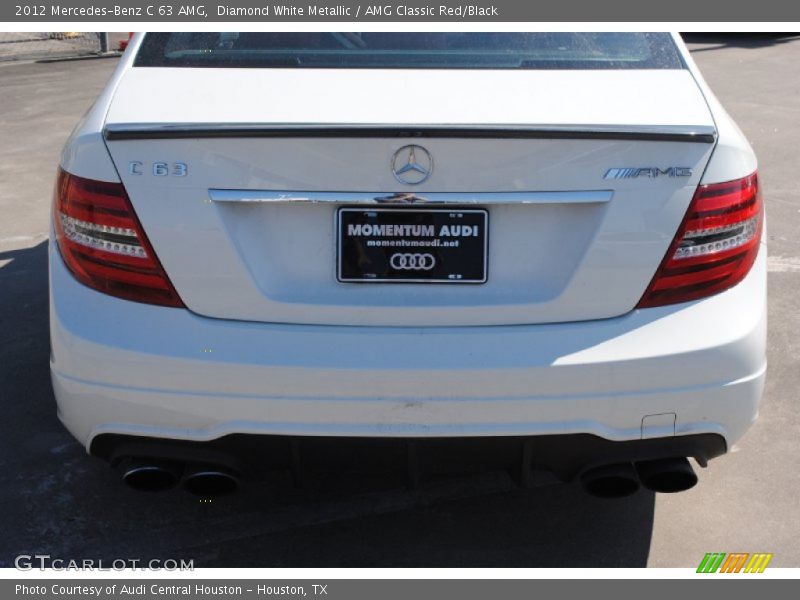 Diamond White Metallic / AMG Classic Red/Black 2012 Mercedes-Benz C 63 AMG