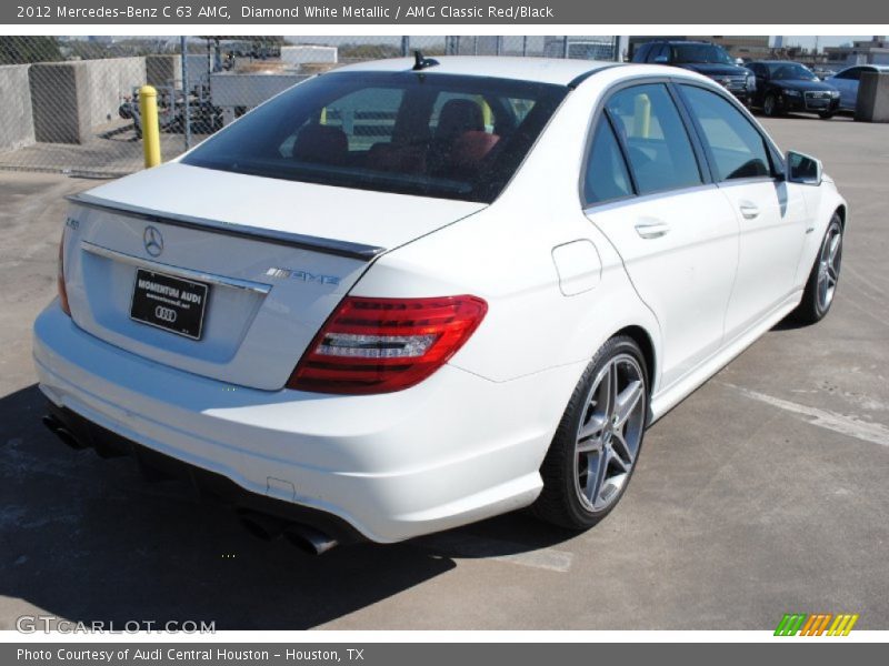 Diamond White Metallic / AMG Classic Red/Black 2012 Mercedes-Benz C 63 AMG