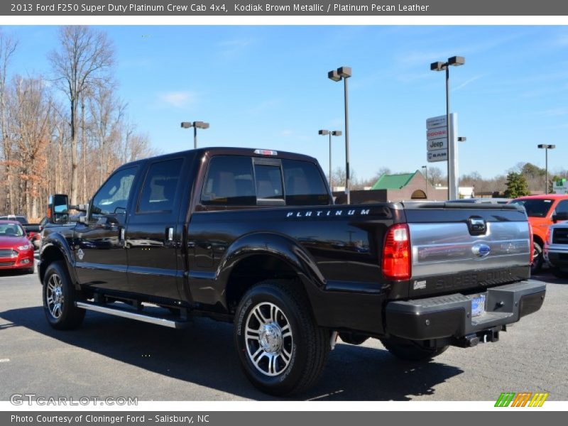 Kodiak Brown Metallic / Platinum Pecan Leather 2013 Ford F250 Super Duty Platinum Crew Cab 4x4