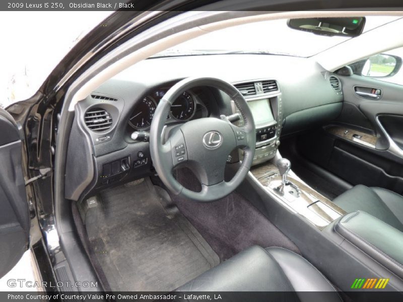 Obsidian Black / Black 2009 Lexus IS 250