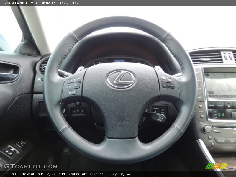 Obsidian Black / Black 2009 Lexus IS 250