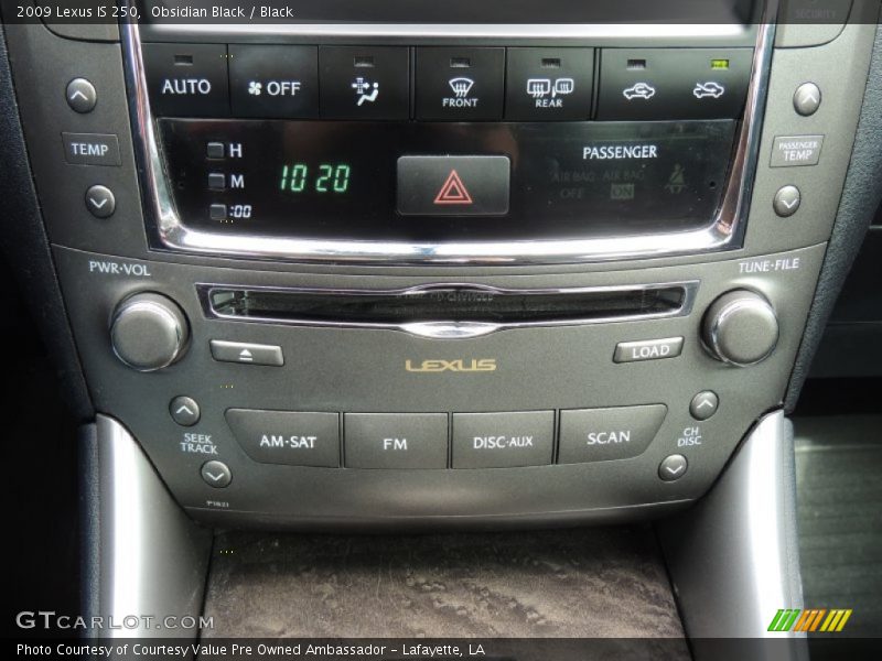 Obsidian Black / Black 2009 Lexus IS 250