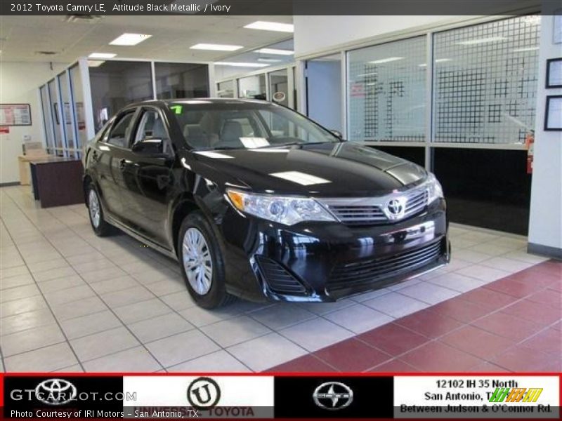 Attitude Black Metallic / Ivory 2012 Toyota Camry LE