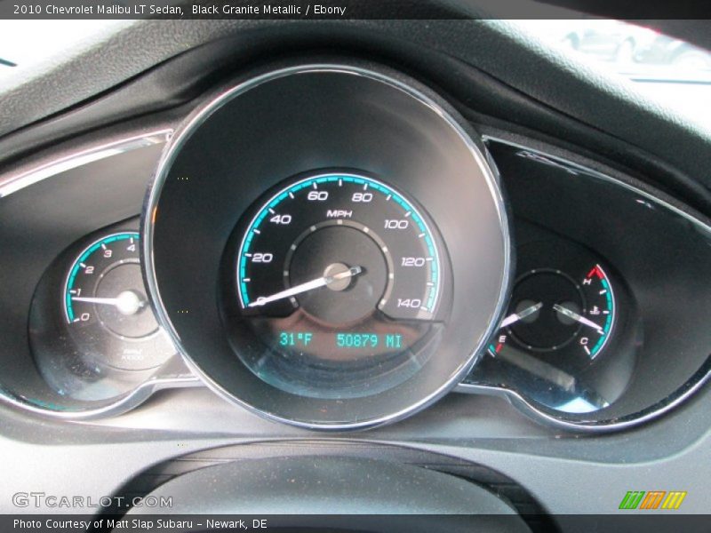 Black Granite Metallic / Ebony 2010 Chevrolet Malibu LT Sedan