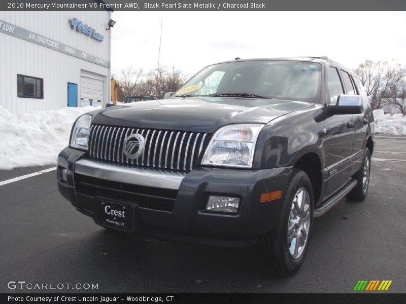 Black Pearl Slate Metallic / Charcoal Black 2010 Mercury Mountaineer V6 Premier AWD