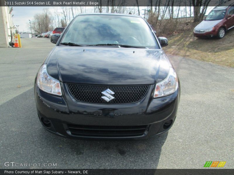 Black Pearl Metallic / Beige 2011 Suzuki SX4 Sedan LE