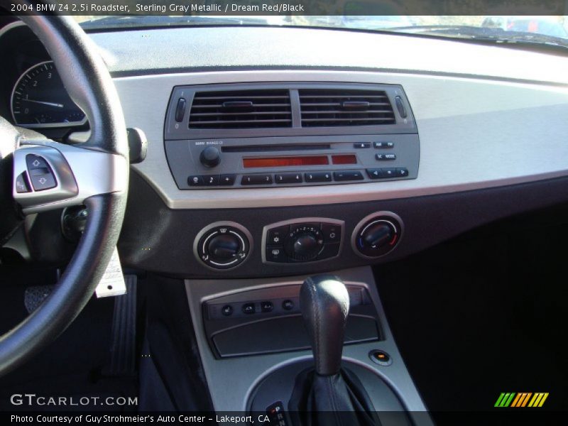 Sterling Gray Metallic / Dream Red/Black 2004 BMW Z4 2.5i Roadster
