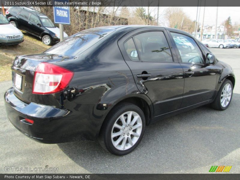 Black Pearl Metallic / Beige 2011 Suzuki SX4 Sedan LE