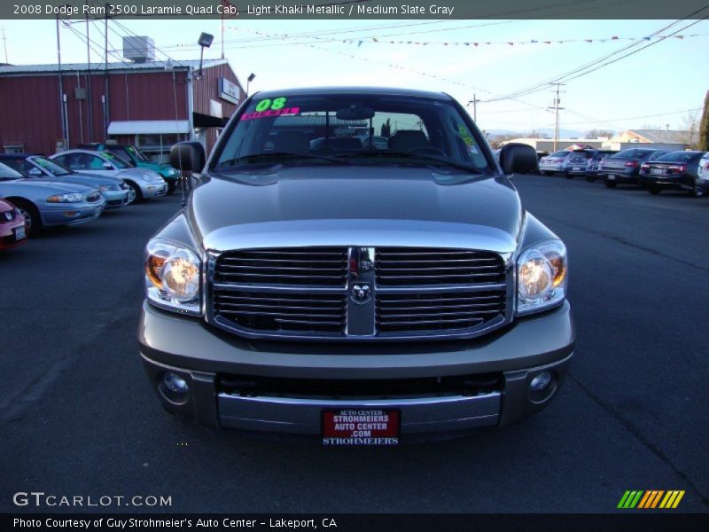 Light Khaki Metallic / Medium Slate Gray 2008 Dodge Ram 2500 Laramie Quad Cab