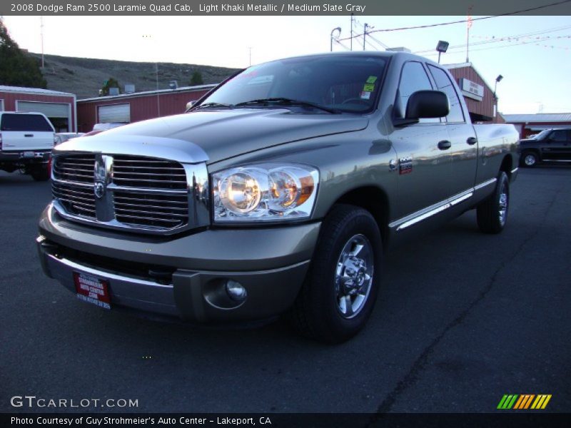 Light Khaki Metallic / Medium Slate Gray 2008 Dodge Ram 2500 Laramie Quad Cab