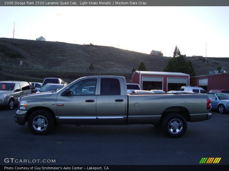 Light Khaki Metallic / Medium Slate Gray 2008 Dodge Ram 2500 Laramie Quad Cab