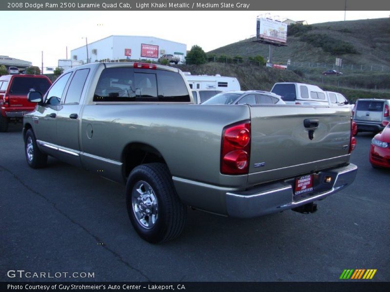 Light Khaki Metallic / Medium Slate Gray 2008 Dodge Ram 2500 Laramie Quad Cab