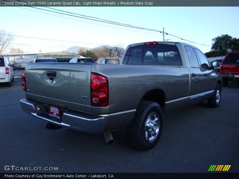 Light Khaki Metallic / Medium Slate Gray 2008 Dodge Ram 2500 Laramie Quad Cab