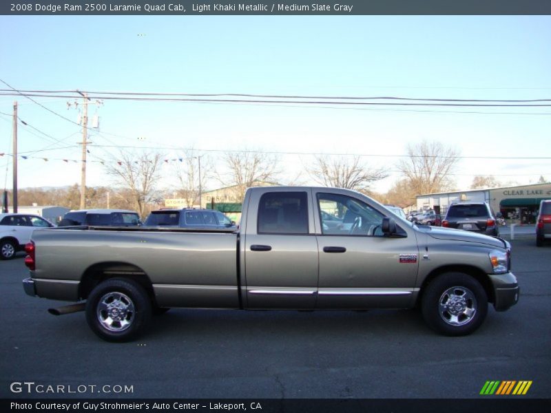 Light Khaki Metallic / Medium Slate Gray 2008 Dodge Ram 2500 Laramie Quad Cab