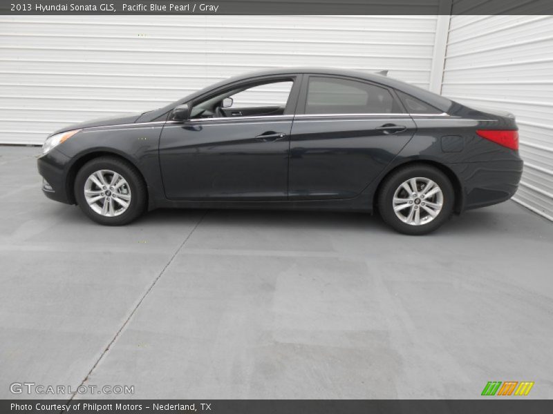 Pacific Blue Pearl / Gray 2013 Hyundai Sonata GLS