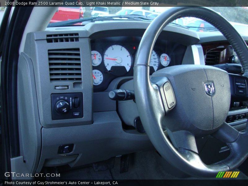 Light Khaki Metallic / Medium Slate Gray 2008 Dodge Ram 2500 Laramie Quad Cab