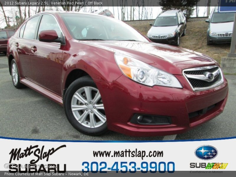 Venetian Red Pearl / Off Black 2012 Subaru Legacy 2.5i