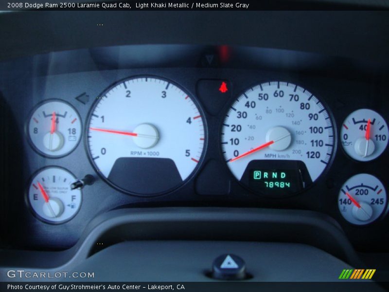 Light Khaki Metallic / Medium Slate Gray 2008 Dodge Ram 2500 Laramie Quad Cab