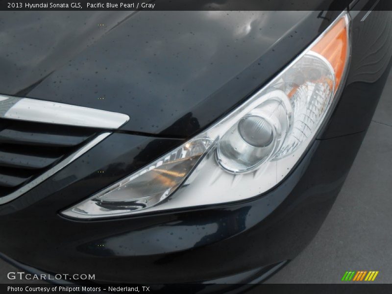 Pacific Blue Pearl / Gray 2013 Hyundai Sonata GLS