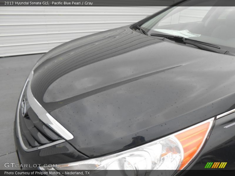 Pacific Blue Pearl / Gray 2013 Hyundai Sonata GLS