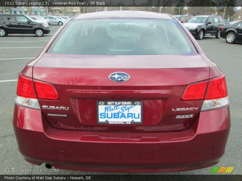 Venetian Red Pearl / Off Black 2012 Subaru Legacy 2.5i